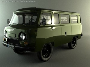 uaz bus Modello 3D