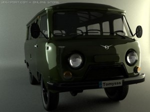 uaz bus Modello 3D