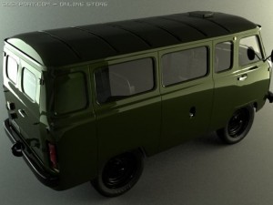 uaz bus Modello 3D