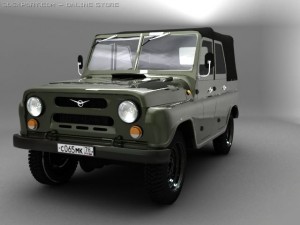 uaz jeep Modello 3D