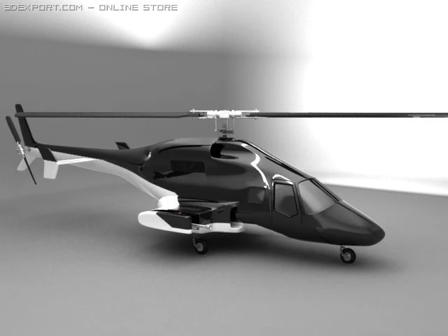 airwolf 3D Model .c4d .max .obj .3ds .fbx .stl .blend 