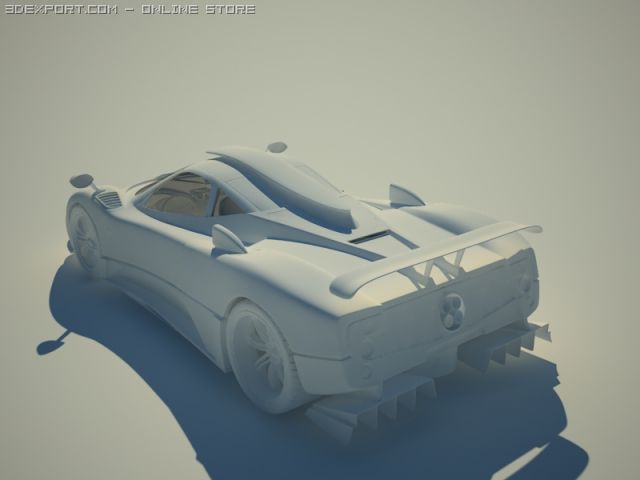 pagani zonda f tuned 3D Модель .c4d .max .obj .3ds .fbx .stl .blend 