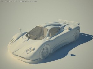 pagani zonda f tuned 3D Модель