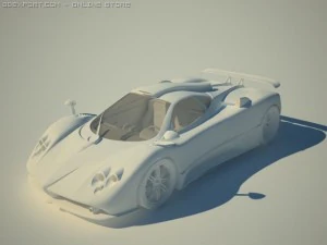 pagani zonda f tuned 3D Model