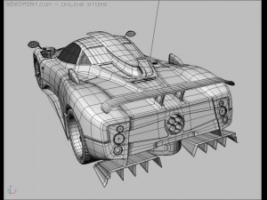 pagani zonda f tuned 3D Модель