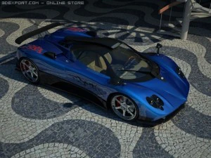 pagani zonda f with matrial 3D Model