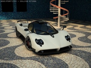 pagani zonda f with matrial 3D Модель