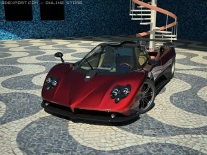 pagani zonda f with matrial 3D Model