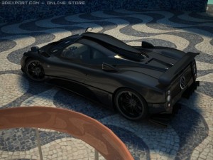 pagani zonda f with matrial 3D Модель