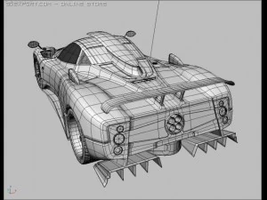 pagani zonda f with matrial 3D Model