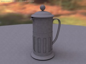 french press coffee maker 3D मॉडल