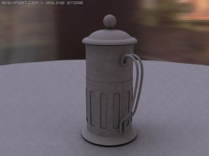 french press coffee maker 3D मॉडल