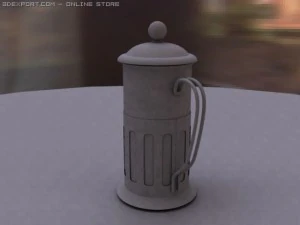 french press coffee maker 3D Model