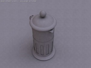 french press coffee maker 3D मॉडल