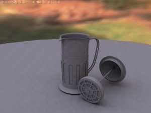 french press coffee maker 3D मॉडल