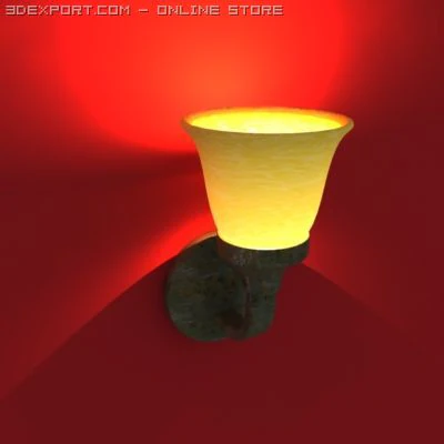 wall light 3D Model .c4d .max .obj .3ds .fbx .stl .blend