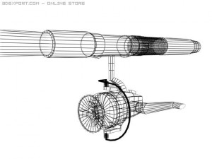 fishing rod 3D Модель