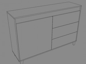 Wooden commode Modelo 3D