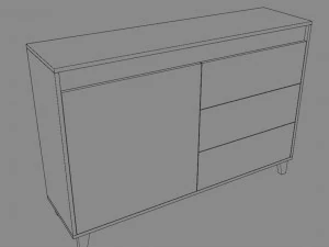 Wooden commode 3D Model