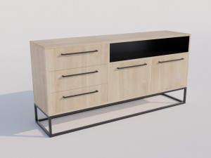 Modern wooden commode 3D Модель