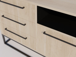 Modern wooden commode Modello 3D