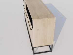 Modern wooden commode 3D Model