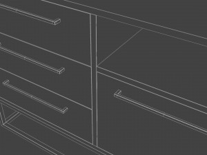 Modern wooden commode Modello 3D