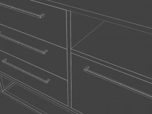 Modern wooden commode 3D Model