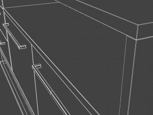Modern wooden commode 3D Model