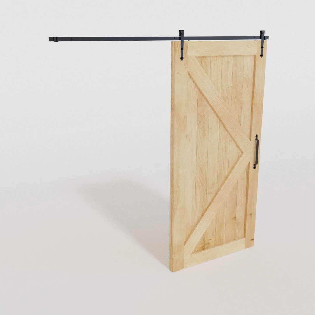 Wooden slide door 3D Model .c4d .max .obj .3ds .fbx .stl .blend