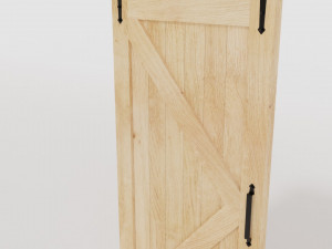 Wooden slide door 3D 模型