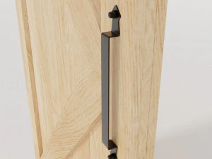 Wooden slide door 3D Model