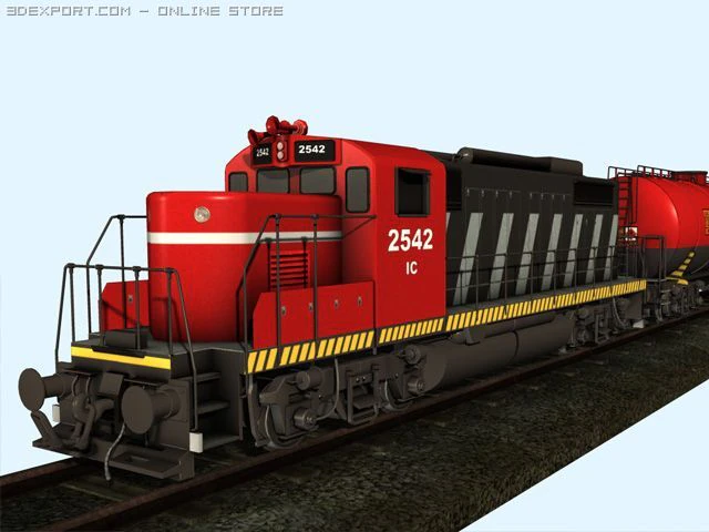 trainset 3D Model .c4d .max .obj .3ds .fbx .stl .blend 