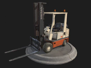 вилочный погрузчик — PBR текстурирован и готов к видеоигре 3D Модель
