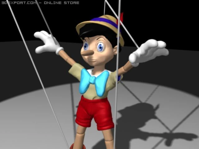 pinokio Model 3D .c4d .max .obj .3ds .fbx .stl .blend 
