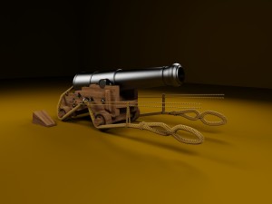 british 68-pound naval 3D Model