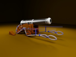 british 68-pound naval 3D Model