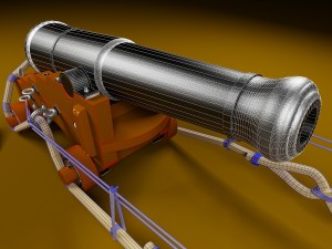 british 68-pound naval 3D Model
