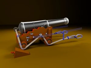 british 68-pound naval 3D Model