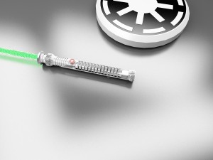 qui-gon jinn tpm lightsaber 3D Model