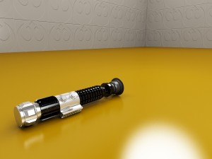 obi-wan kenobi anh lightsaber Modelo 3D