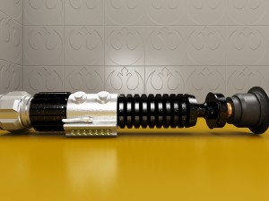 obi-wan kenobi anh lightsaber Modelo 3D