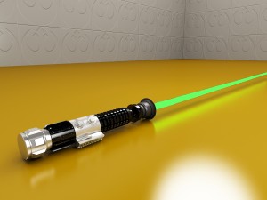 obi-wan kenobi anh lightsaber Modelo 3D