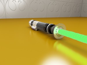 obi-wan kenobi anh lightsaber Modelo 3D