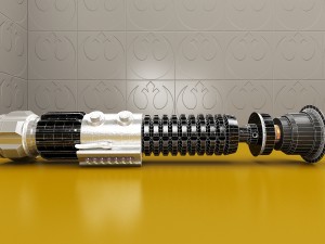 obi-wan kenobi anh lightsaber Modelo 3D
