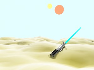 luke skywalkers anh lightsaber Model 3D