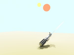 luke skywalkers anh lightsaber Model 3D