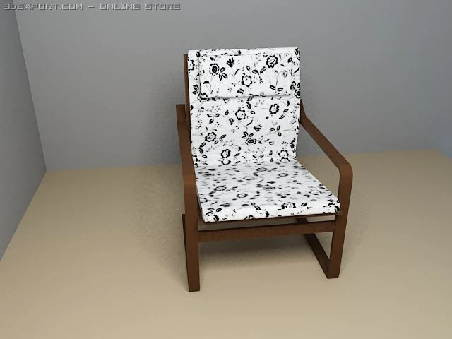 armchair poeng 3D Model .c4d .max .obj .3ds .fbx .stl .blend 