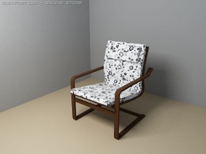 armchair poeng 3D 模型