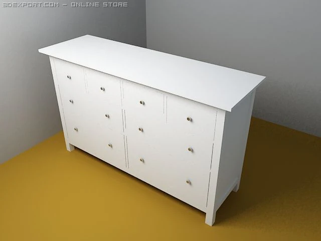 dresser hemnes 3D Model .c4d .max .obj .3ds .fbx .stl .blend